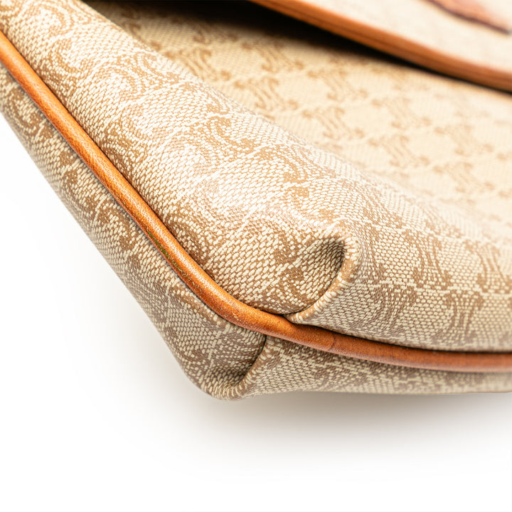 Macadam Coated Canvas Clutch Brown - Gaby Paris