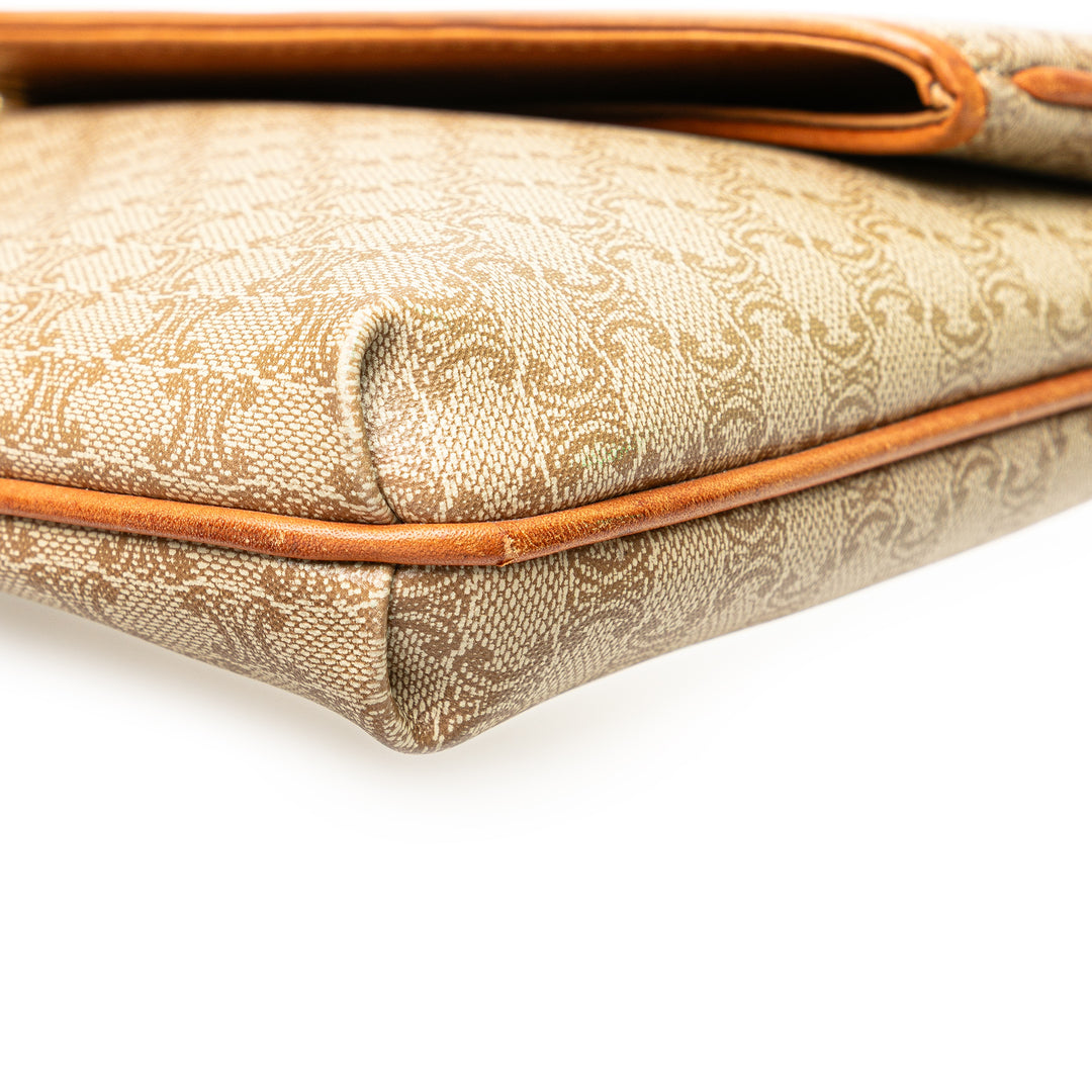 Macadam Coated Canvas Clutch Brown - Gaby Paris