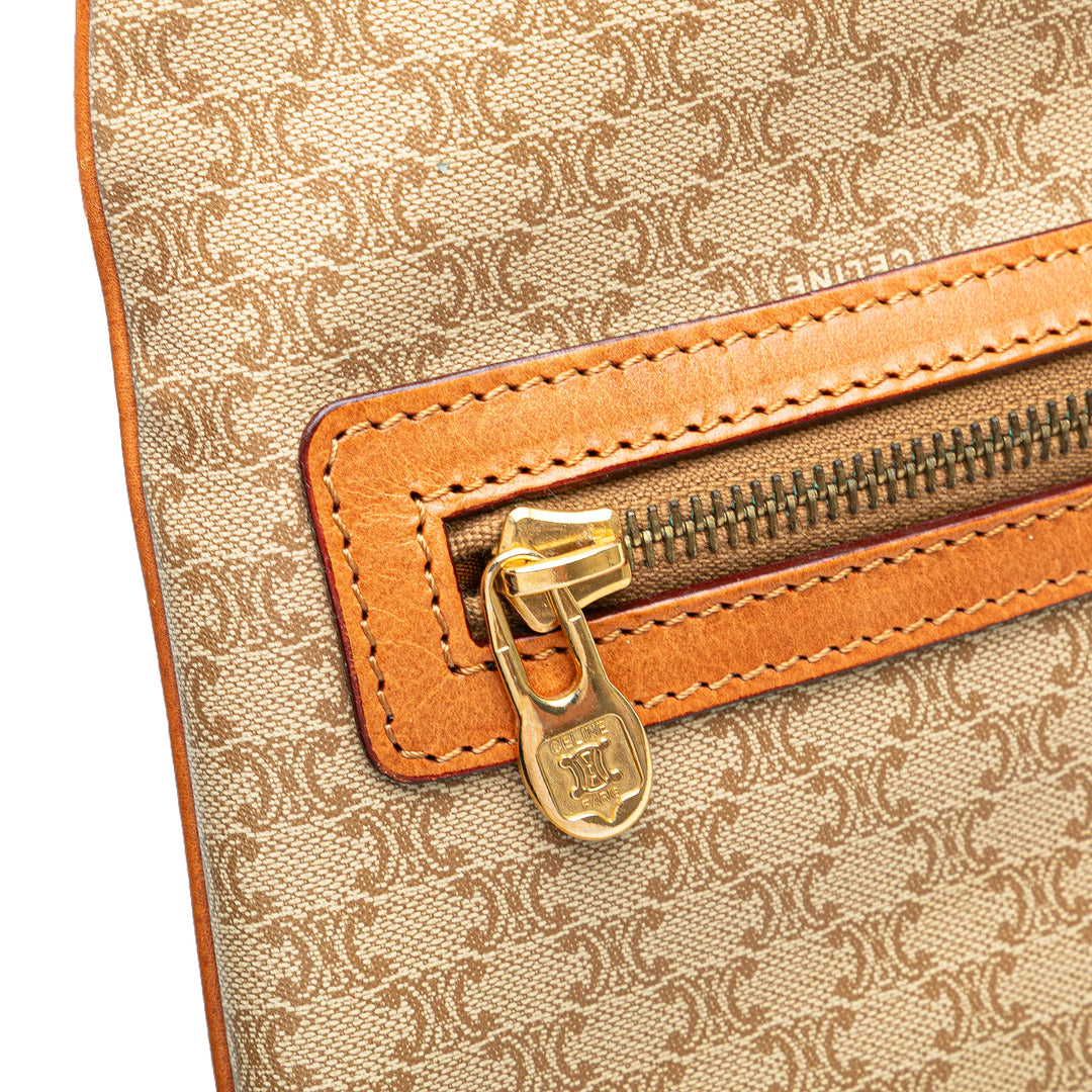Macadam Coated Canvas Clutch Brown - Gaby Paris