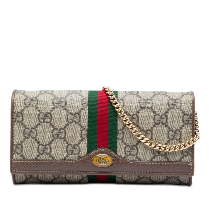 Gucci GG Supreme Web Ophidia Wallet on Chain