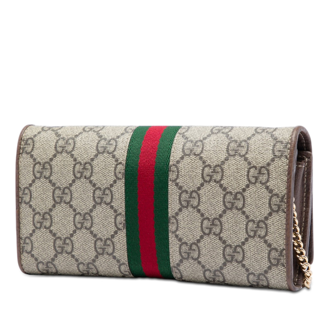 Gucci GG Supreme Web Ophidia Wallet on Chain
