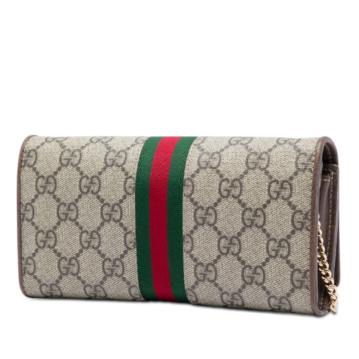 Gucci GG Supreme Web Ophidia Wallet on Chain