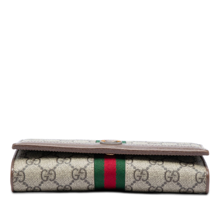 Gucci GG Supreme Web Ophidia Wallet on Chain