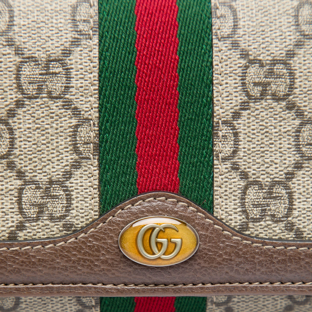 Gucci GG Supreme Web Ophidia Wallet on Chain