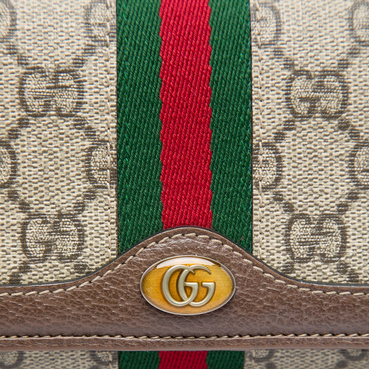 Gucci GG Supreme Web Ophidia Wallet on Chain