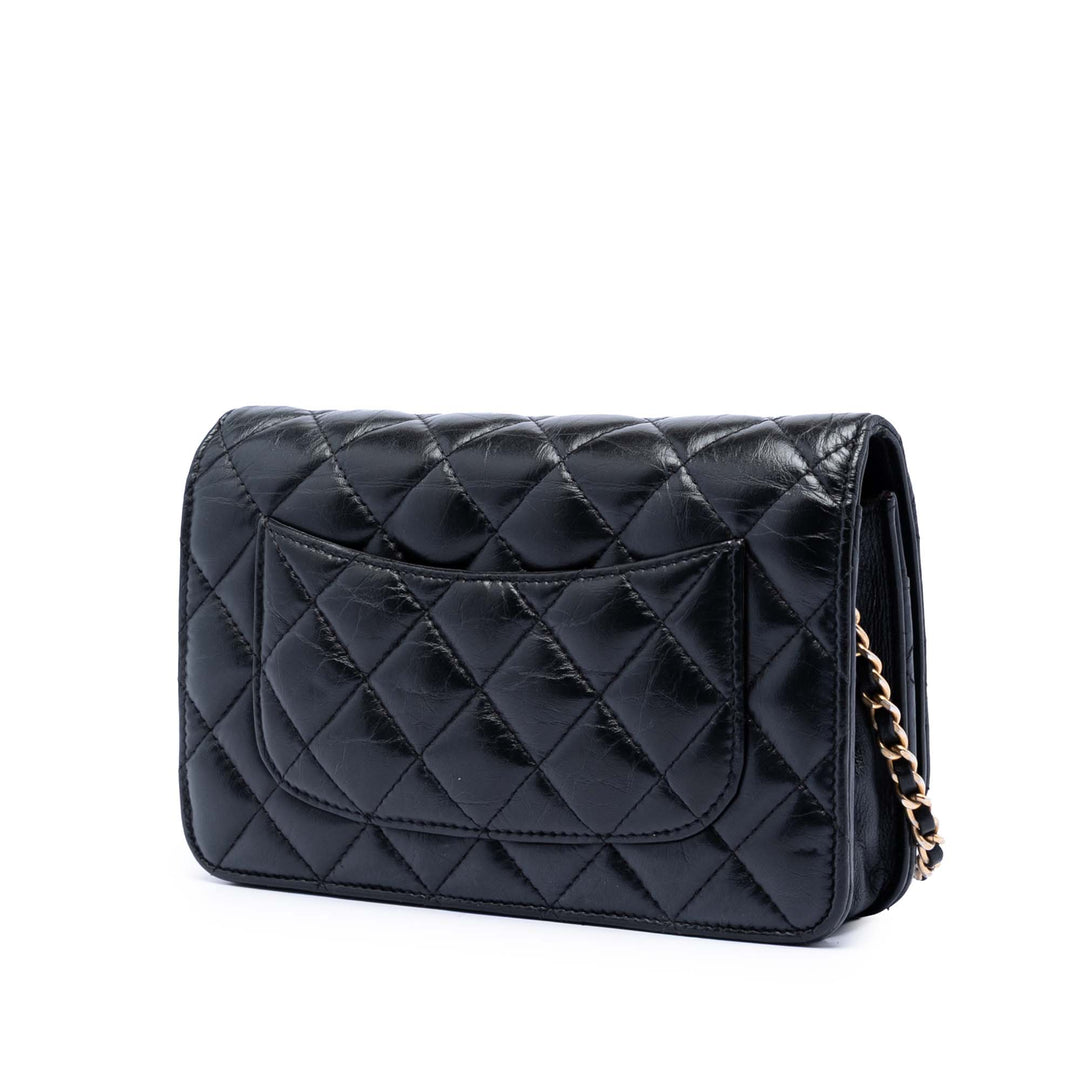 Chanel Matelassé vieilli Cuir de veau Reissue 2.55 Wallet on Chain
