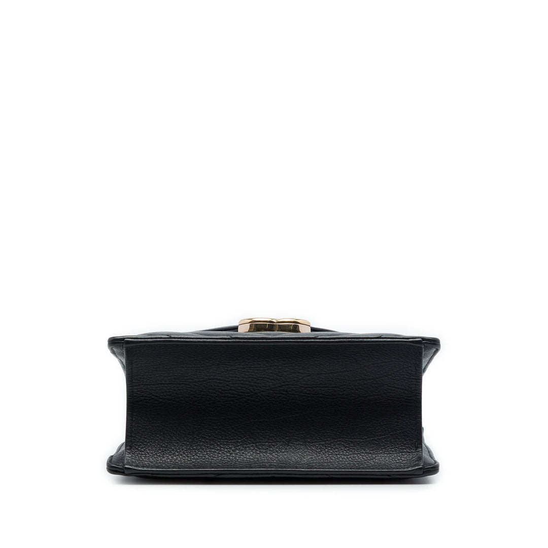 Chanel Chevron Enveloppe à rabat Petit Cuir de veau Noir – vue 3 – GABY PARIS