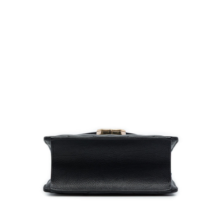 Chanel Chevron Enveloppe à rabat Petit Cuir de veau Noir – vue 3 – GABY PARIS