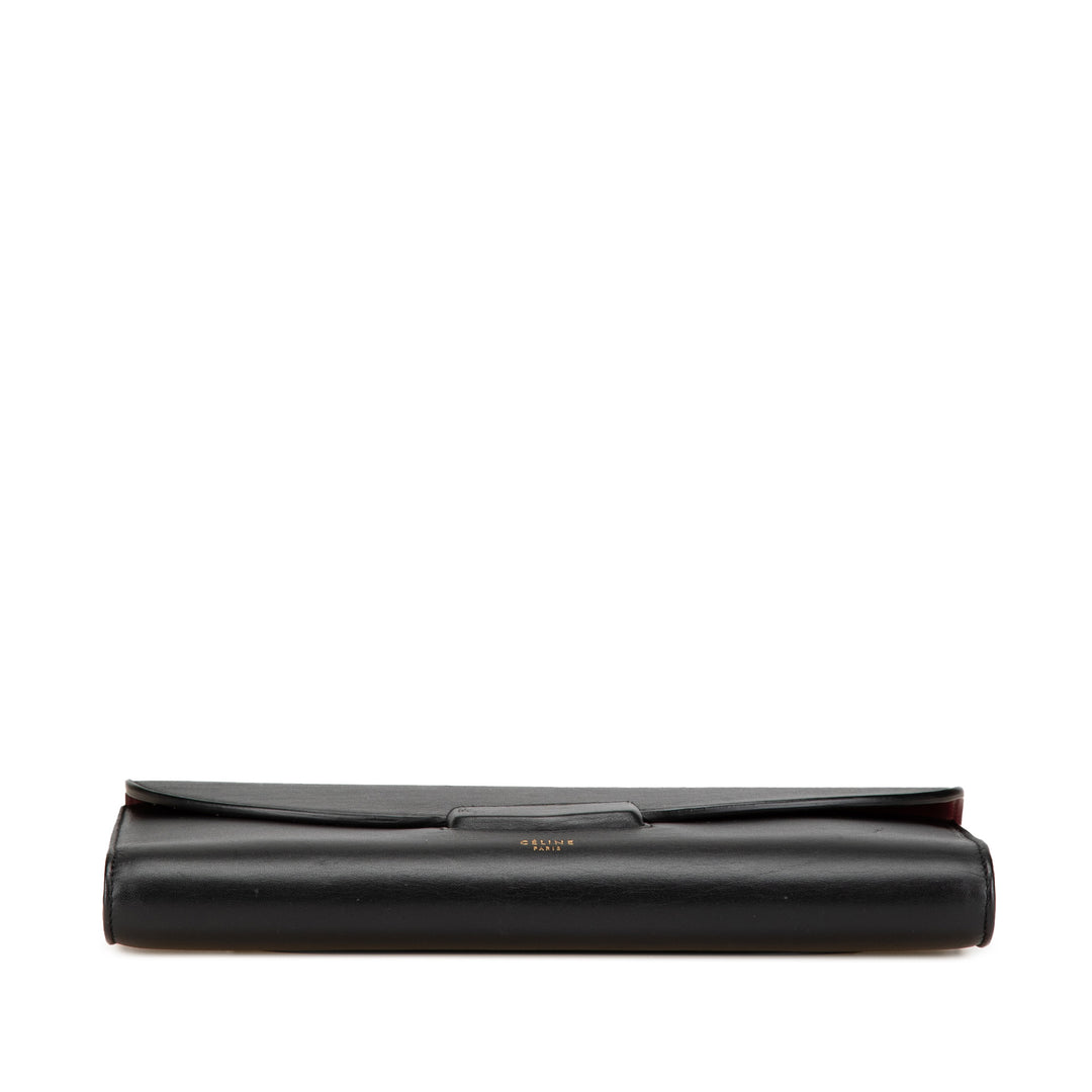 Smooth Calfskin Trotteur Clutch Black - Gaby Paris