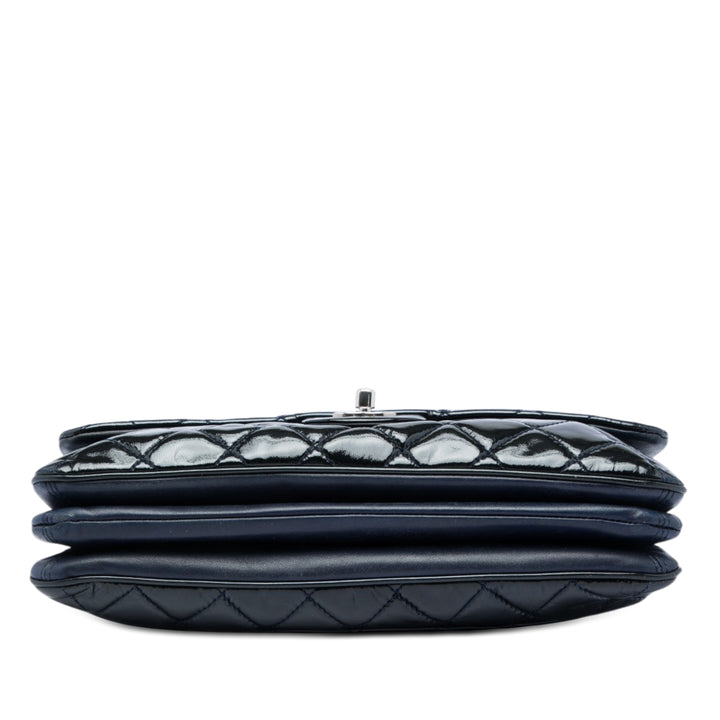 Chanel Jumbo Matelassé Cuir verni 3 Compartment à rabat