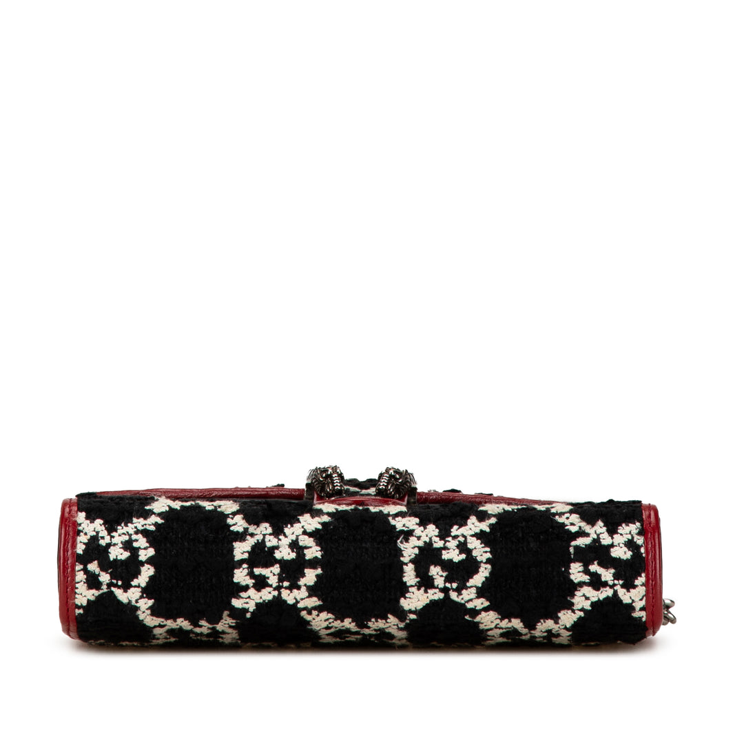 Gucci GG Tweed Dionysus Wallet on Chain Black - GABY PARIS