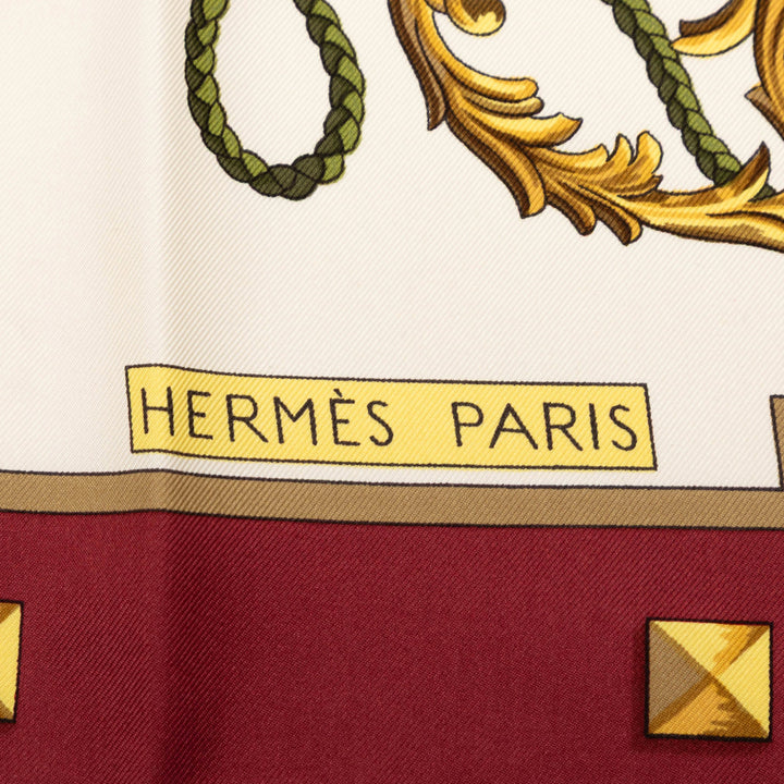 Hermès Les Cles Soie Foulard 90
