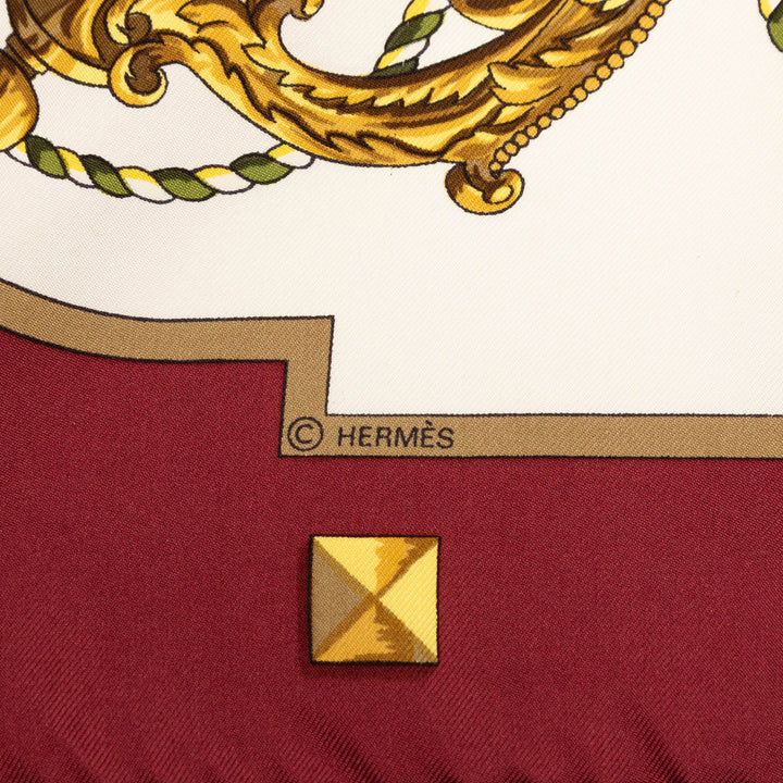 Hermès Les Cles Soie Foulard 90