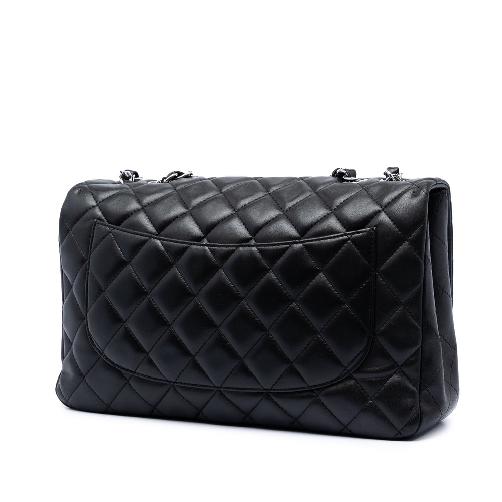 Chanel Classic Rabat simple Jumbo Cuir d'agneau Noir – vue 2 – GABY PARIS