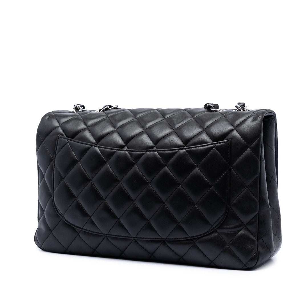 Chanel Classic Rabat simple Jumbo Cuir d'agneau Noir – vue 2 – GABY PARIS