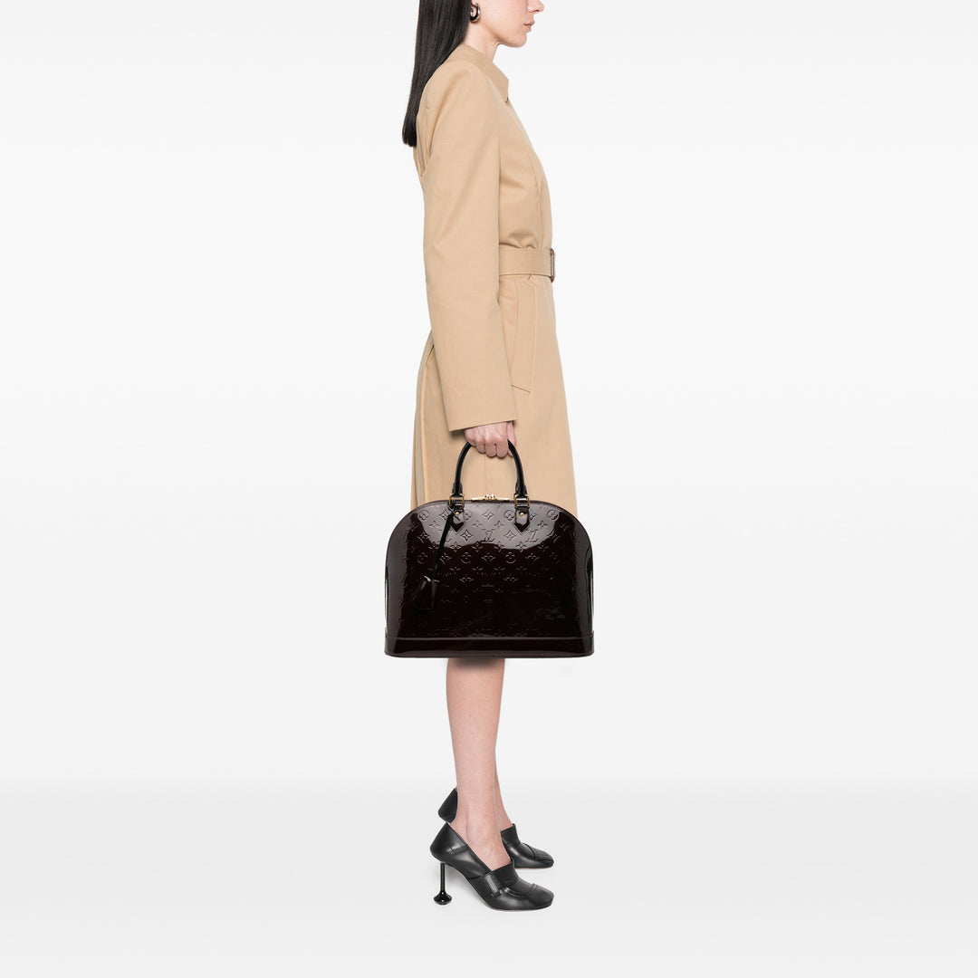 Alma GM Cuir verni Monogram Violet