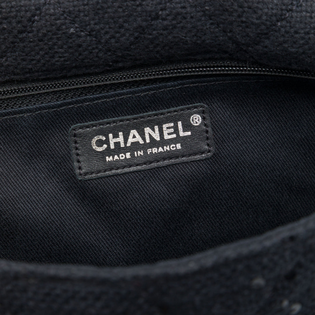 Chanel Sequins Orné Matelassé Reissue 2.55 Messenger à rabat Jumbo Tweed Noir – vue 5 – GABY PARIS