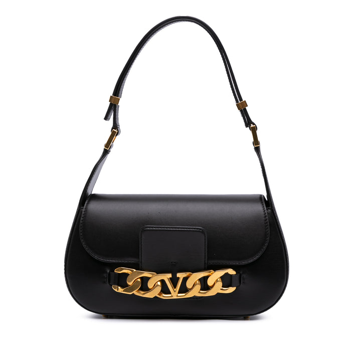 Valentino Medium Cuir Vlogo Chain Sac bandoulière