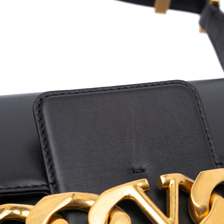 Valentino Medium Cuir Vlogo Chain Sac bandoulière