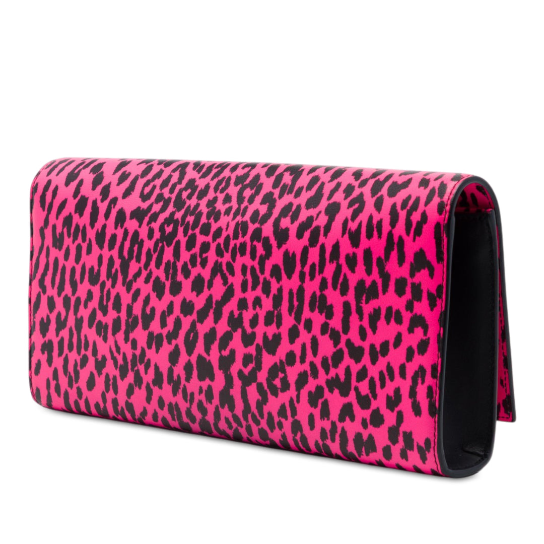 Saint Laurent Leopard Imprimé Cassandre Pochette Rose – vue 2 – GABY PARIS