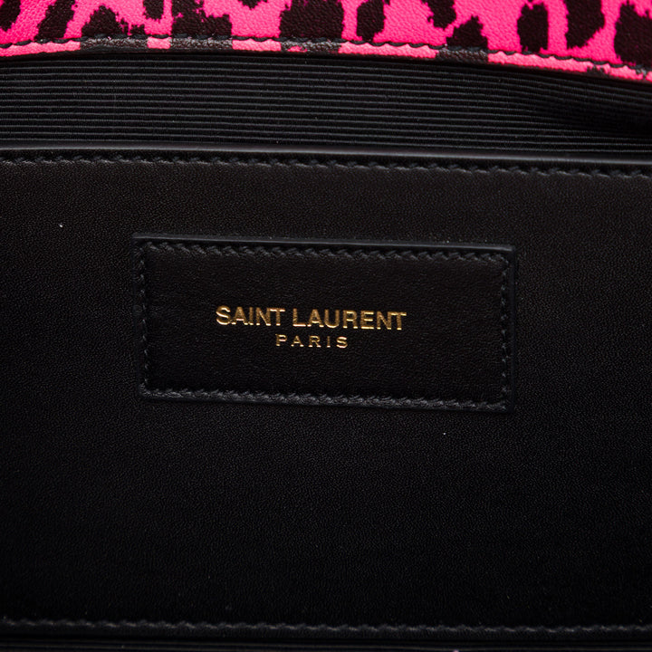Saint Laurent Leopard Imprimé Cassandre Pochette Rose – vue 5 – GABY PARIS
