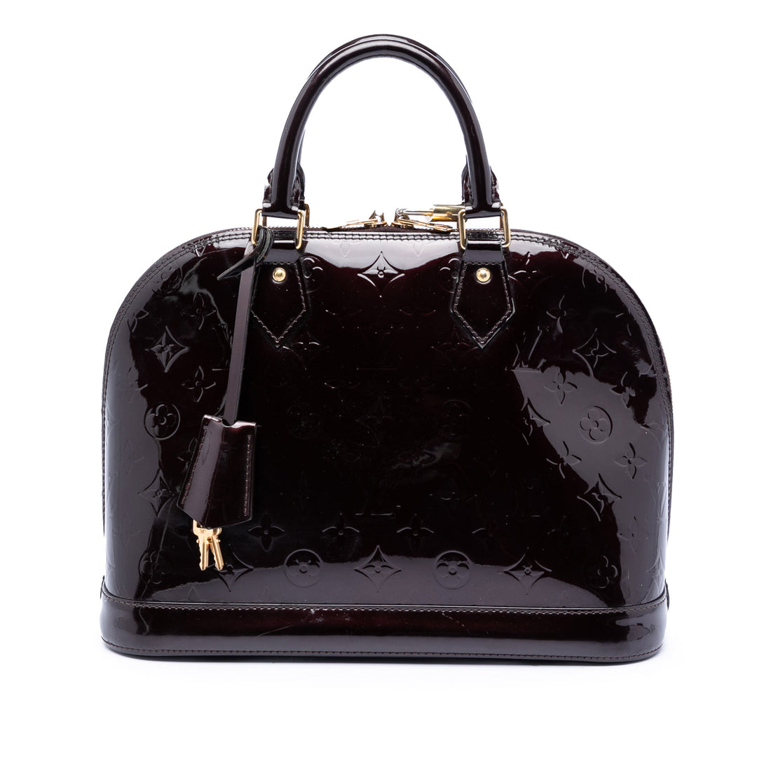 Alma PM Cuir verni Monogram Violet