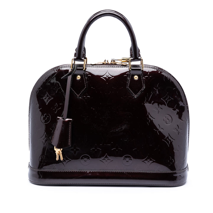 Alma PM Cuir verni Monogram Violet