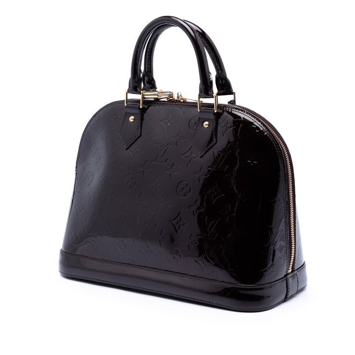 Alma PM Cuir verni Monogram Violet