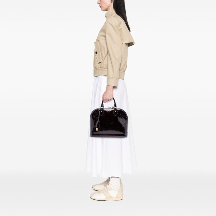 Alma PM Cuir verni Monogram Violet