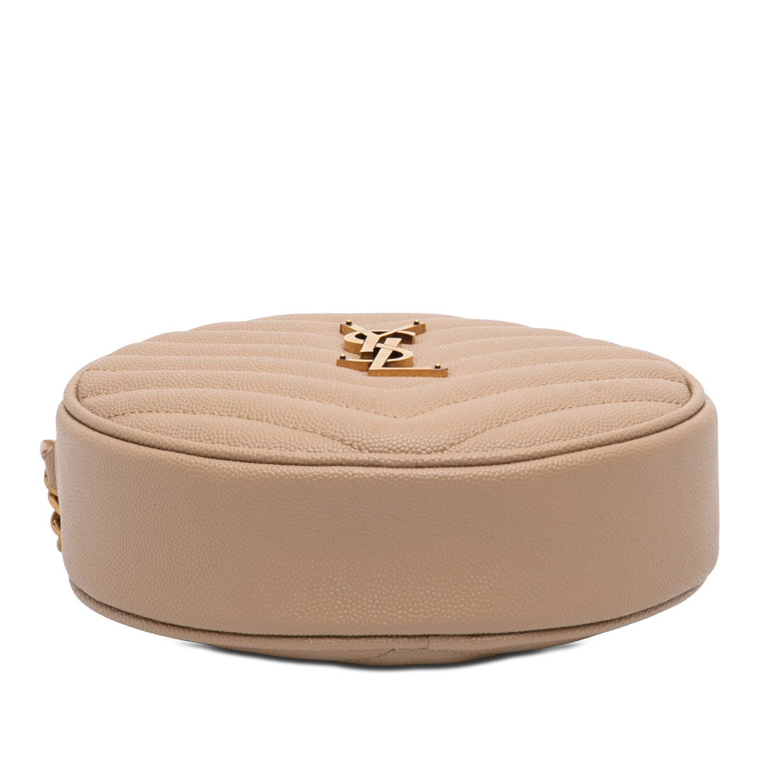 Saint Laurent Grain De Poudre Chevron Rond Vinyle Sac caméra