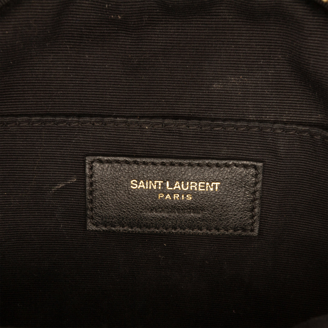 Saint Laurent Grain De Poudre Chevron Rond Vinyle Sac caméra