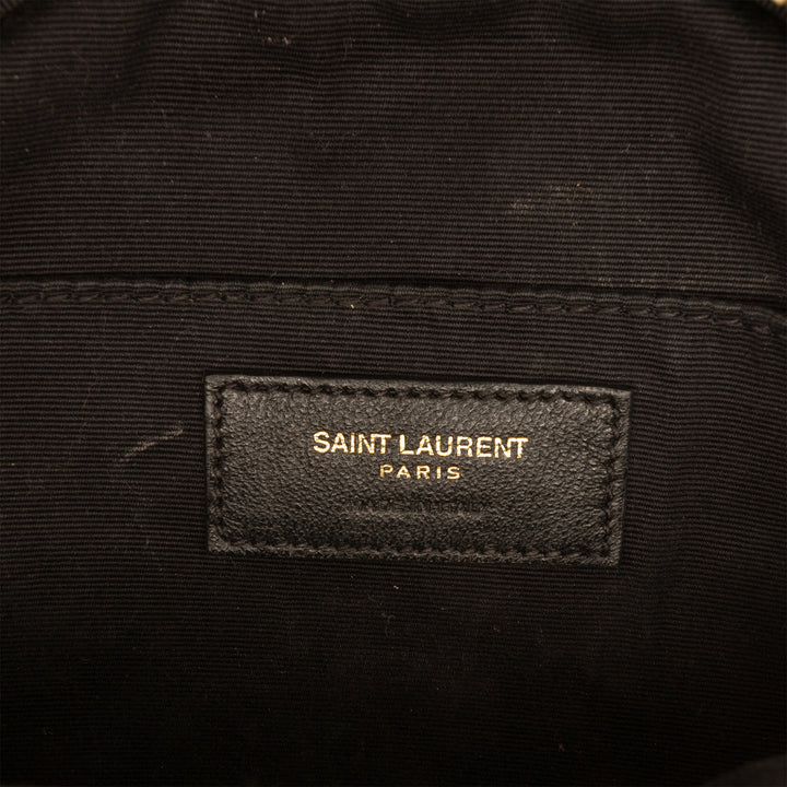 Saint Laurent Grain De Poudre Chevron Rond Vinyle Sac caméra