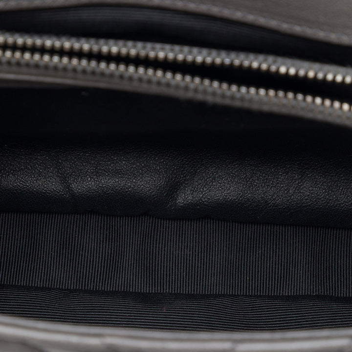 Saint Laurent Chevron College Sac Moyen de mouton Gris – vue 4 – GABY PARIS