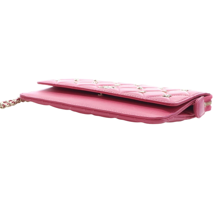 Chanel Matelassé All About Chanel Pochette avec chaîne Cuir d'agneau