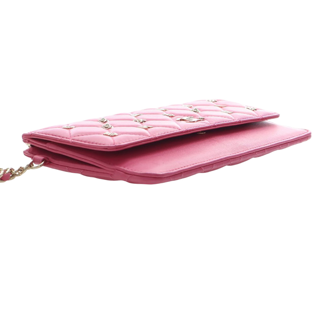 Chanel Matelassé All About Chanel Pochette avec chaîne Cuir d'agneau