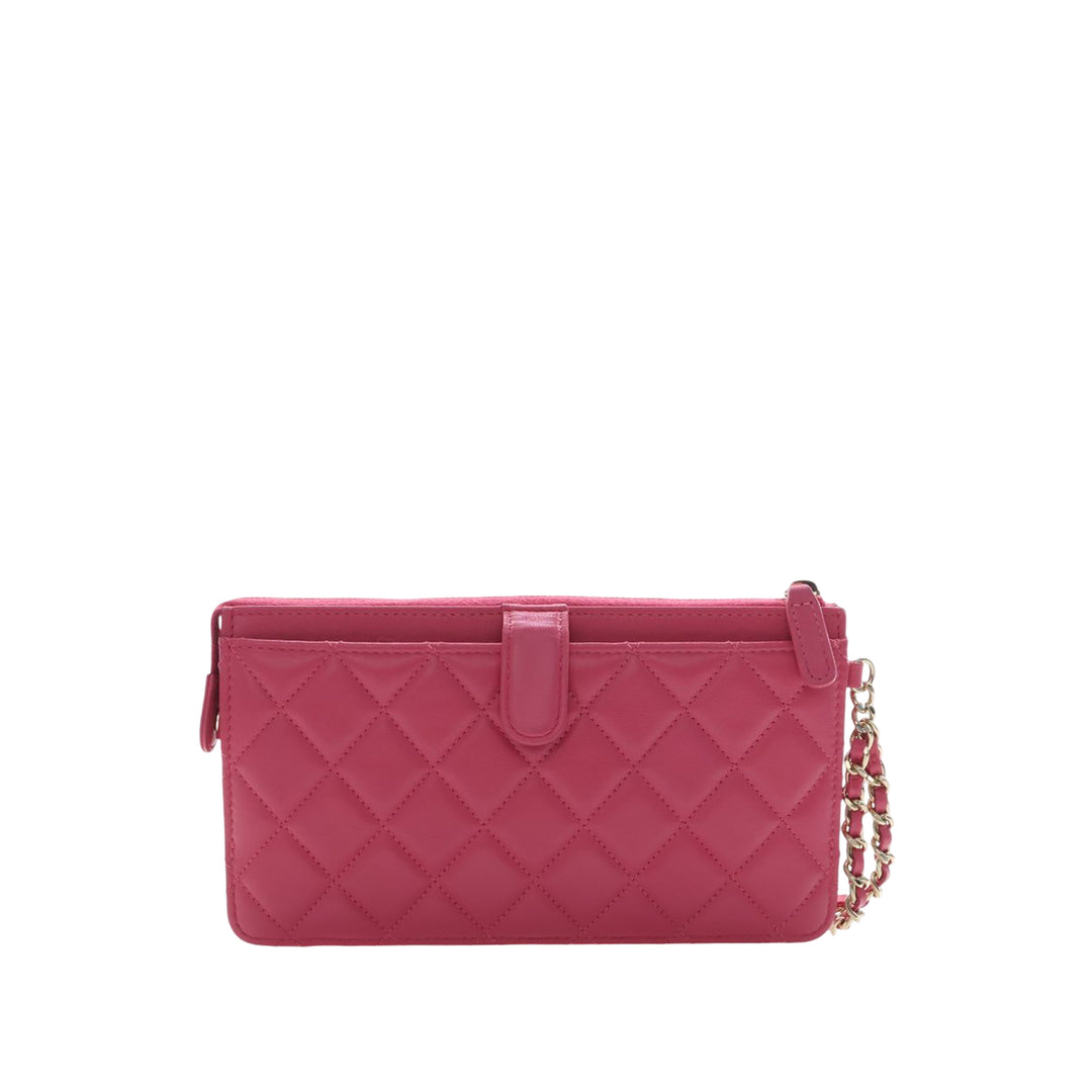 Chanel Matelassé All About Chanel Pochette avec chaîne Cuir d'agneau