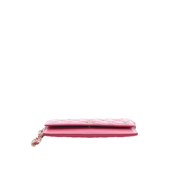Chanel Matelassé All About Chanel Pochette avec chaîne Cuir d'agneau
