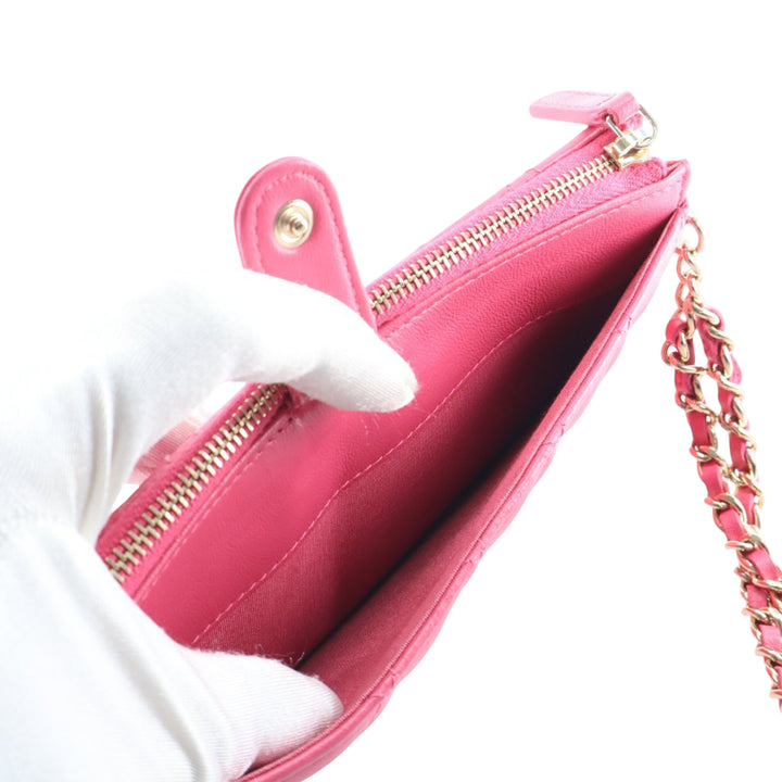 Chanel Matelassé All About Chanel Pochette avec chaîne Cuir d'agneau