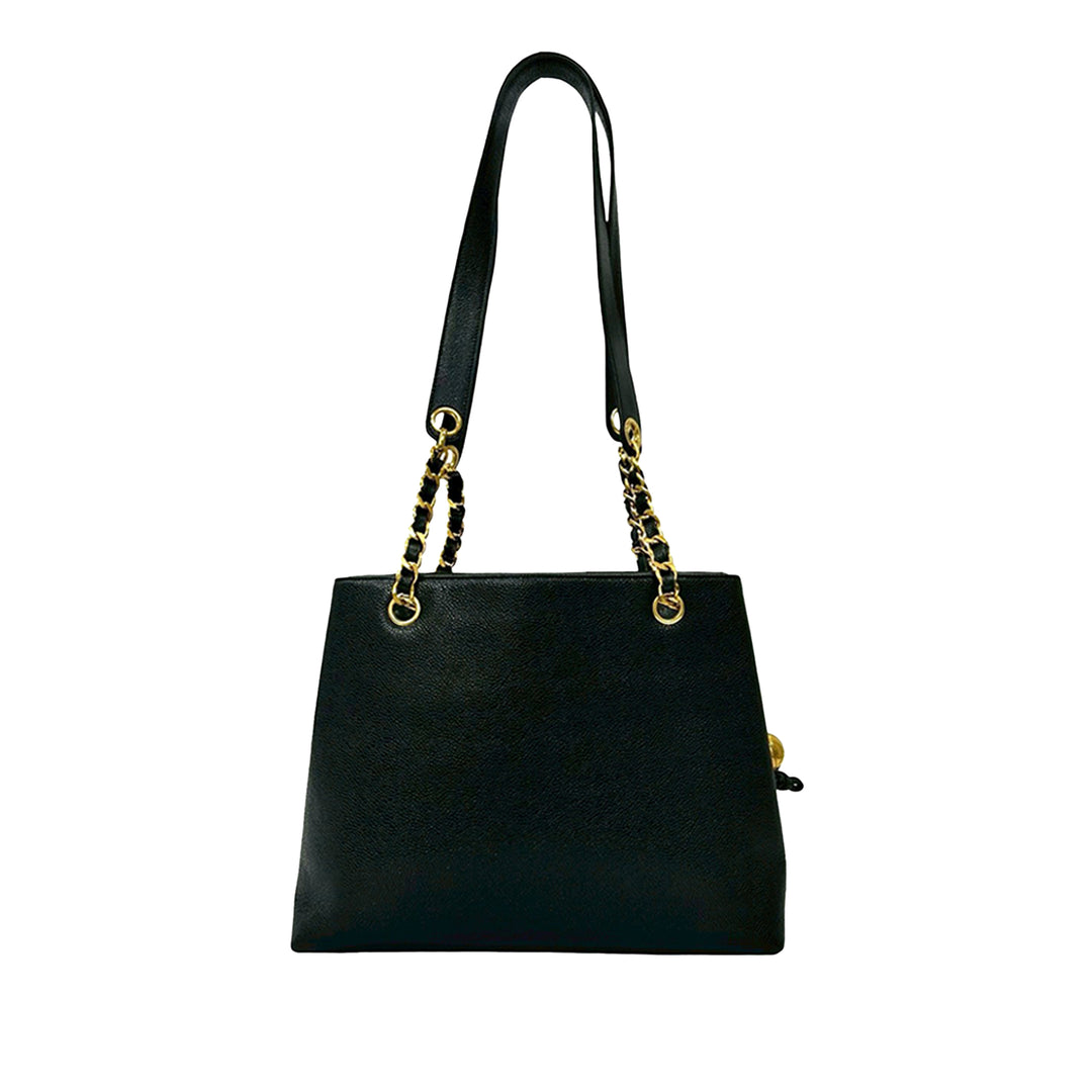 Chanel CC Caviar Front Pocket Cabas chaîne