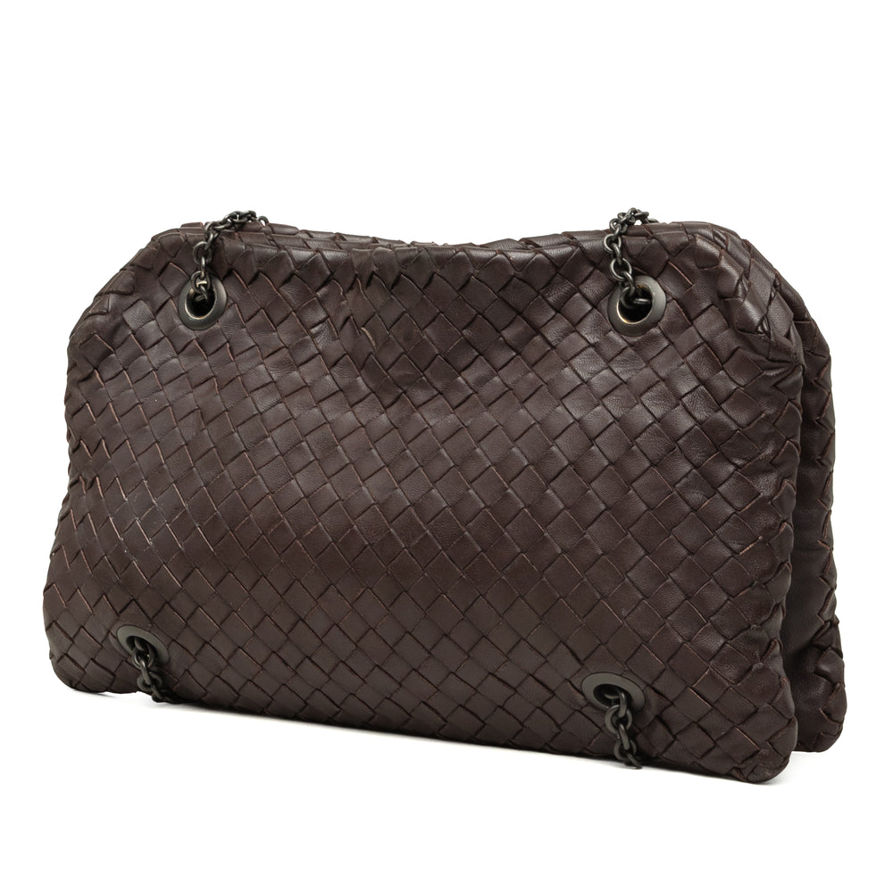 Bottega Veneta Intrecciato Duo Sac nappa Marron – vue 2 – GABY PARIS