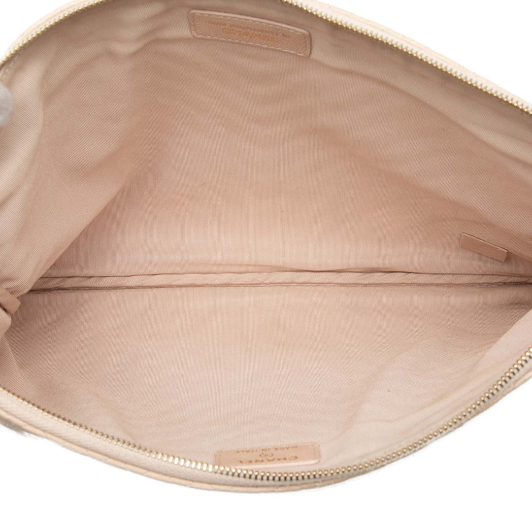 Chanel Large Chevron Caviar O Étui Pochette