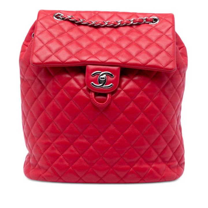 Urban Spirit Sac à dos Moyen Cuir d'agneau Rouge