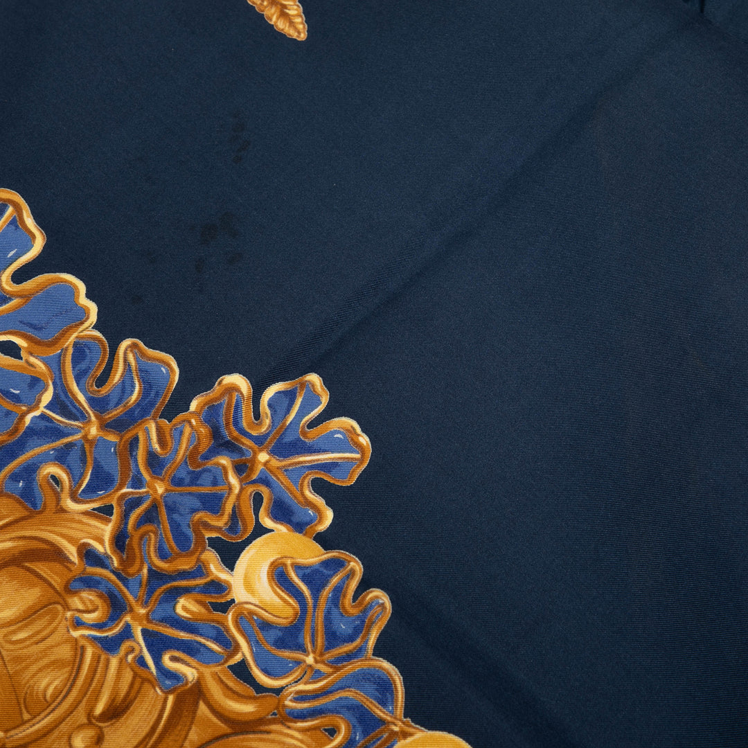 Chanel Baroque Wheat Floral Soie Foulard Bleu – GABY PARIS Authentique