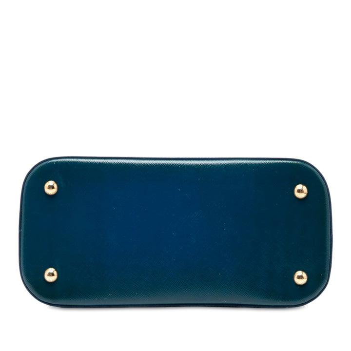 Prada Sac à main Vernice Promenade Saffiano Moyen Bleu – vue 3 – GABY PARIS