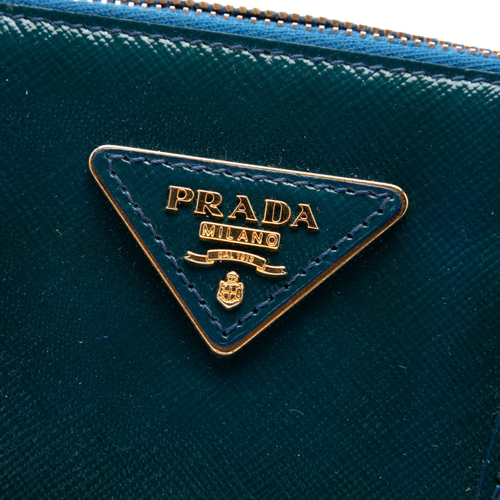 Prada Sac à main Vernice Promenade Saffiano Moyen Bleu – vue 5 – GABY PARIS