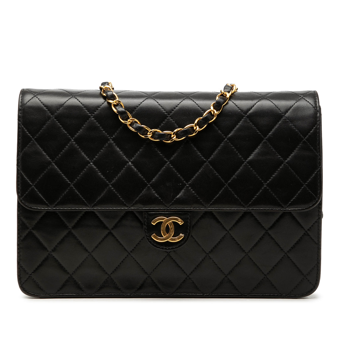 Chanel CC Matelassé Cuir d’agneau Simple rabat