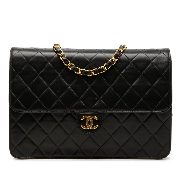 Chanel CC Matelassé Cuir d’agneau Simple rabat