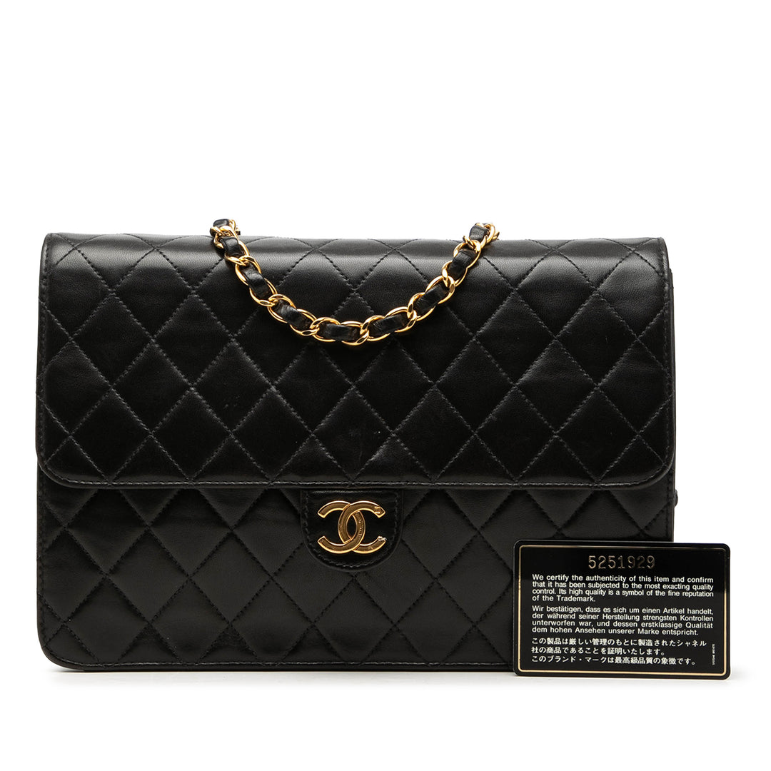 Chanel CC Matelassé Cuir d’agneau Simple rabat