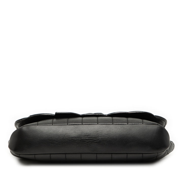 Chanel Camellia CC Choco Bar No 5 Cuir d’agneau Sac bandoulière