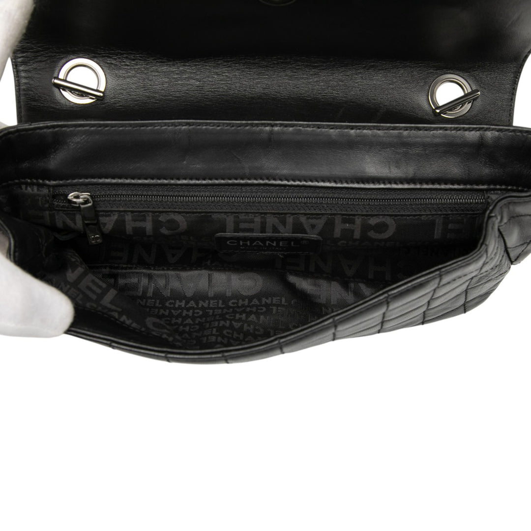 Chanel Camellia CC Choco Bar No 5 Cuir d’agneau Sac bandoulière